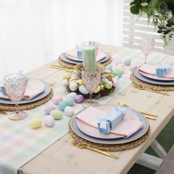 easter table paste tartan table runner