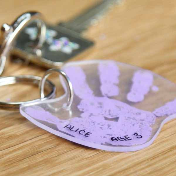 diy kids handprint keychain