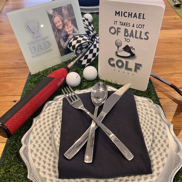 golf table decor idea for fathers day