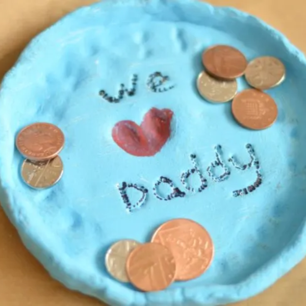 Father's Day Craft -Thumbprint Dish Craft