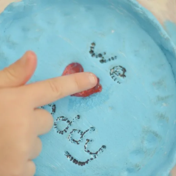 Father's Day Craft - Thumbprint Dish Craft