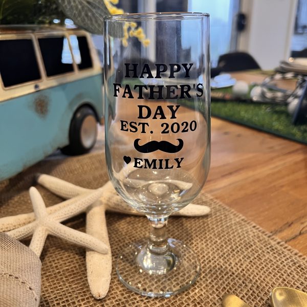 personalised beer glass for fathers day