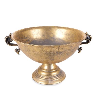 Antique Gold Bowl Vase Table Centrepiece