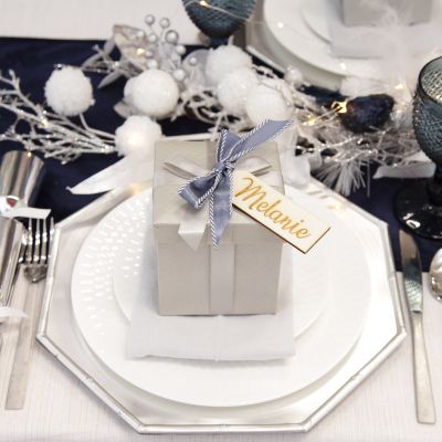 Metallic Silver Gift Box Group