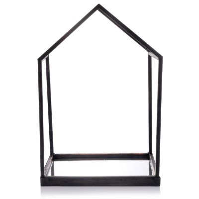 Deluxe Black Mirror House Table Centrepiece - 39cm(H)