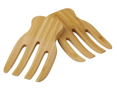 Davis & Waddell Bamboo Salad Hands 2pcs Set Natural -17cm(L)