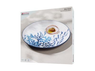 Maxwell & Williams Blue Coral Round Ceramic Platter 36cm