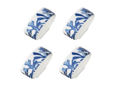 Maxwell & Williams Blue Coral Napkin Rings - Set of 4