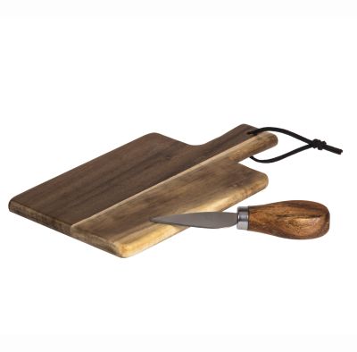 Davis & Waddell Fine Foods Cheese Tasting Paddle with Knife Natural & Stainless Steel - 11cmx20cm