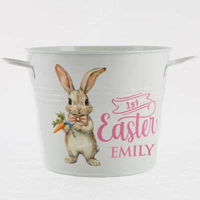 Easter Hamper Bucket - Sweet Standing Bunny