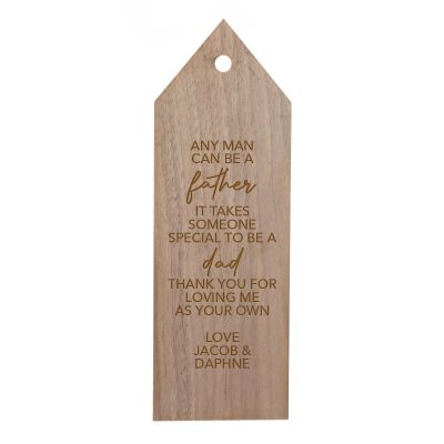 Personalised Father's Day Etched Wooden Bookmark