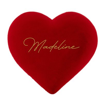 Hanging Love Heart - Dark Red Flocked 30cm 