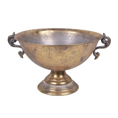 Antique Gold Bowl Vase Table Centrepiece