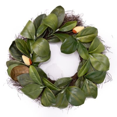 Classic Magnolia Leaf Wreath (54cm)