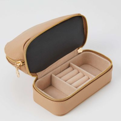 Personalised Amara Cosmetic & Jewellery Holder Case – Nude 