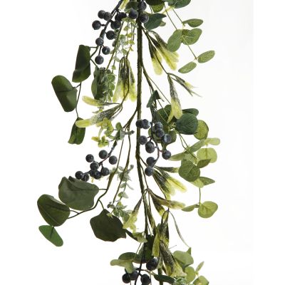 Native Mixed Leaf Garland with Blueberries