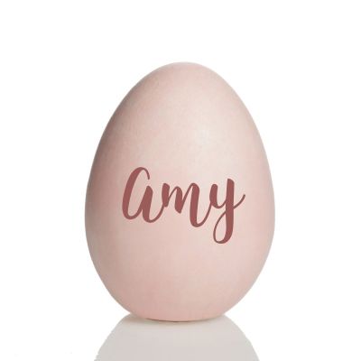  Baby Pink Ceramic Easter Egg Ornament