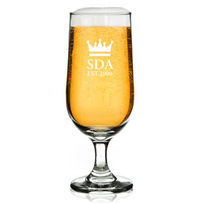  Personalised Crown Beer Glass