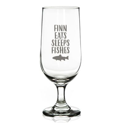 Personalised Eats Sleeps Fishes Beer Glass