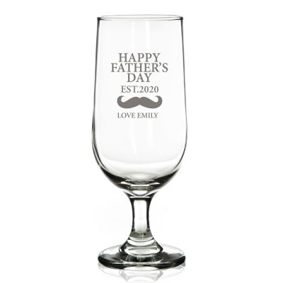 Personalised Happy Father's Day Beer Glass