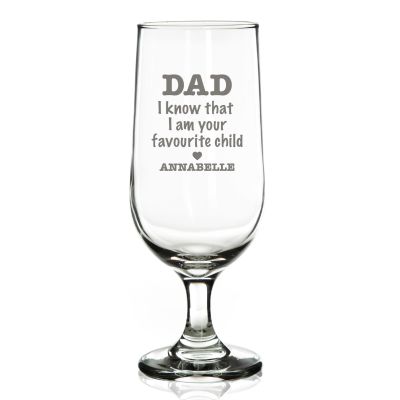 Personalised Favorite Child Beer Glass