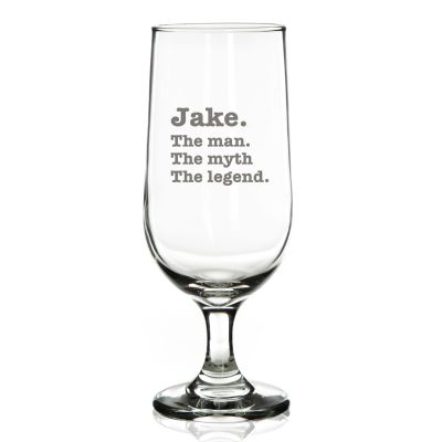 Personalised Man Myth Legend Beer Glass