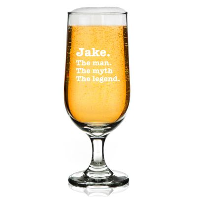 Personalised Man Myth Legend Beer Glass