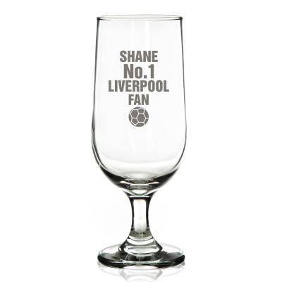 Personalised Number 1 Fan Beer Glass