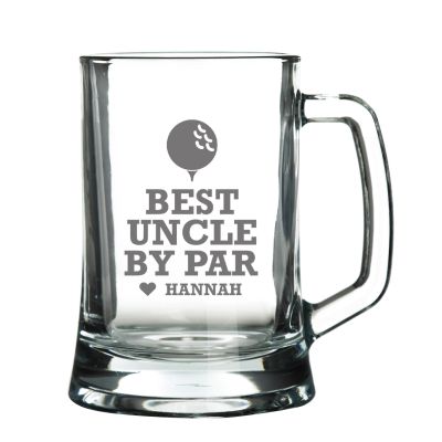 Personalised Best Dad By Par Tankard Glass Stein