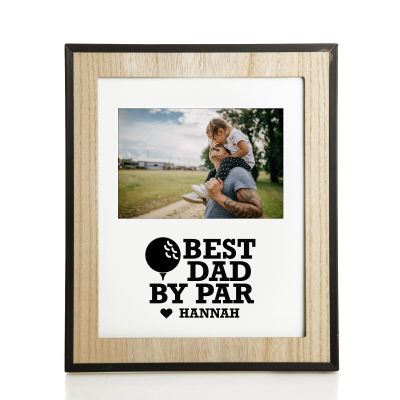 Personalised Best Dad by Par Golf Photo Frame