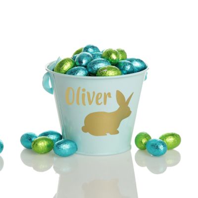 Personalised Blue Easter Bucket