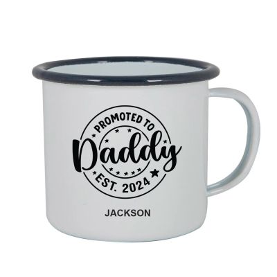 Personalised Etched Promoted to Daddy Mug