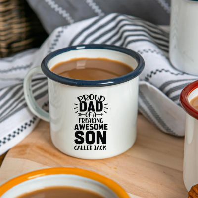 Personalised Etched Proud Dad Mug