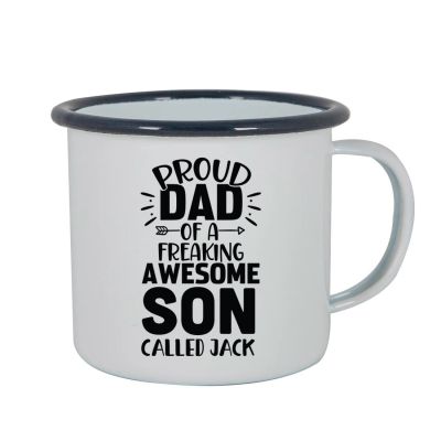 Personalised Etched Proud Dad Mug