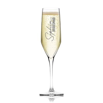 Personalised Etched Champagne Flute Glass