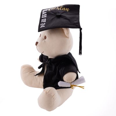 personalised-graduation-cap-gown-calico-teddy-bear-pen-25cm