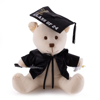 personalised-graduation-cap-gown-calico-teddy-bear-pen-25cm