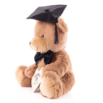 Personalised Graduation Teddy Bear with Timber Love Heart (30cm)