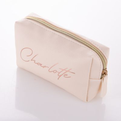 Personalised Make up Travel Purse - Cream