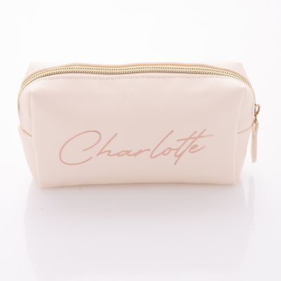 Personalised Make up Travel Purse - Cream