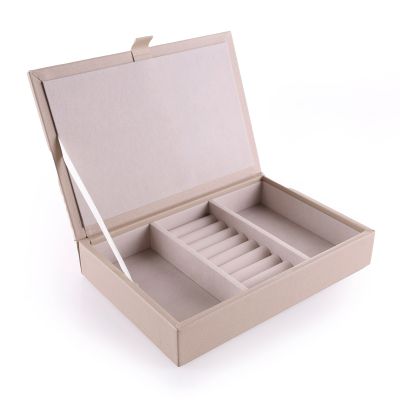 Personalised Small Taupe Jewellery Box