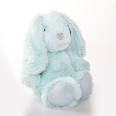 Personalised Soft Fluffy Plush Blue Embroidered Bunny Rabbit