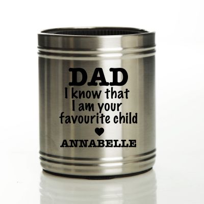 Personalised Dad's Favourite Child Stubby Cooler