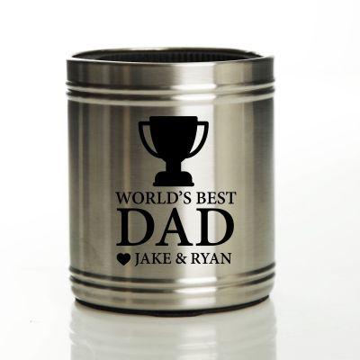 Personalised World's Best Dad Stubby Cooler