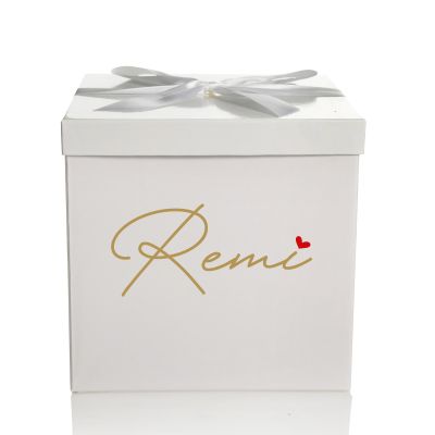 Personalised Black Gift Box with Bow - Single Name