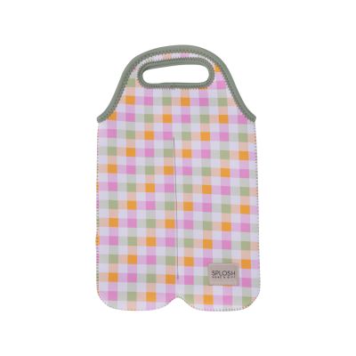 Pink and Green Spring Floral Picnic Wine Cooler Bag