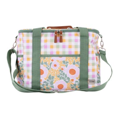 Pink and Green Spring Floral Picnic Cooler Bag