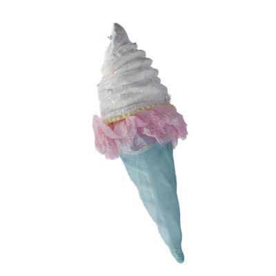 Blue Pastel Icecream Cone 35cm