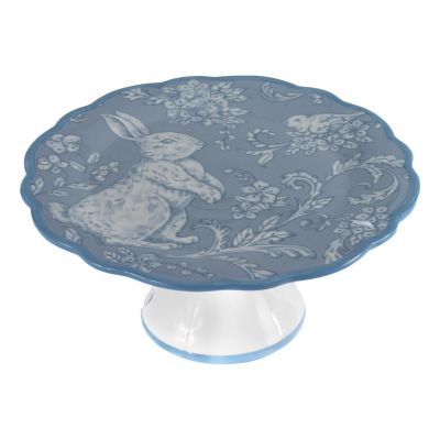 Easter Bunny Ceramic Cake Stand - Jasper Blue