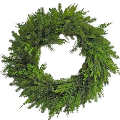 Real Touch Mixed Evergreen Wreath